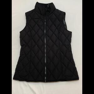Calvin Klein Black Diamond Quilted Full Zip Puffer Vest w/Pockets Women’s S EUC